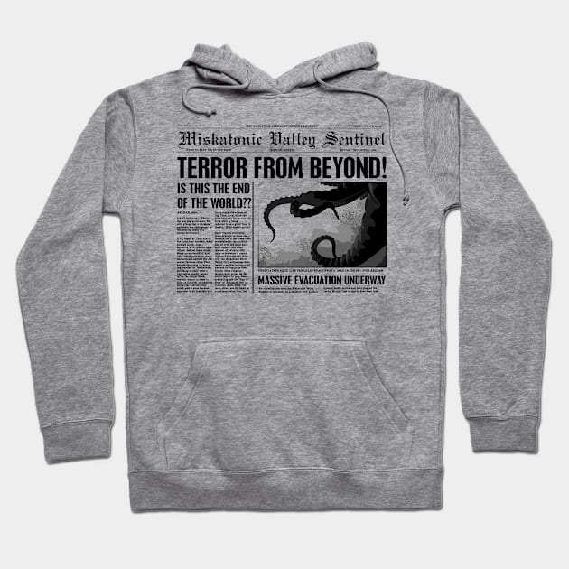 Miskatonic Headlines Hoodie by MonkeyKing